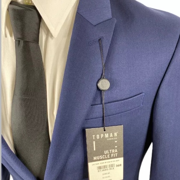 Topman Ultra Muscle Fit 36R Sport Coat Blazer NWT - Picture 2 of 12